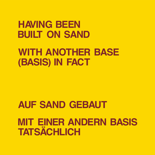 Dickie Landry & Lawrence Weiner - Having Been Built on Sand
