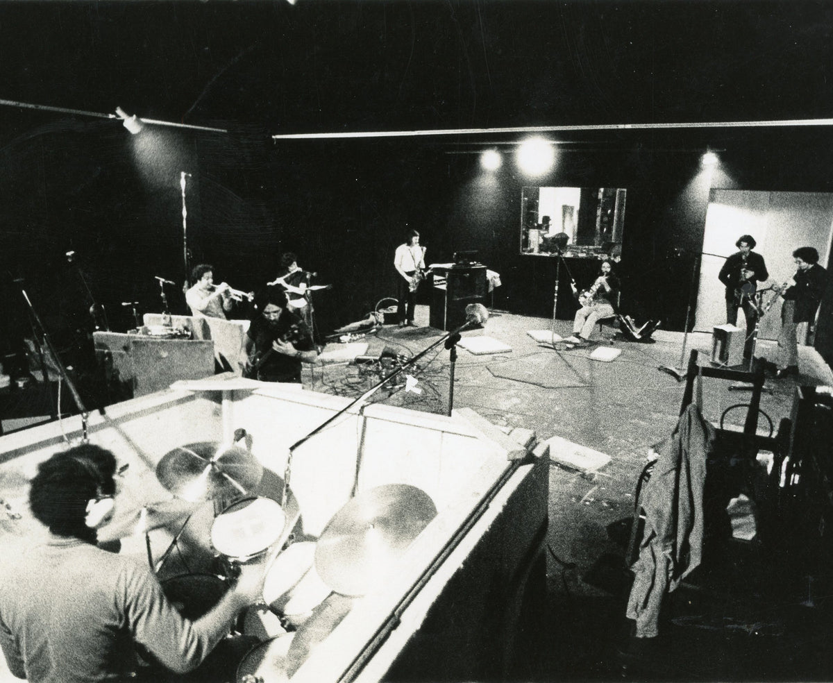 Dickie Landry during a recording session for Requiem