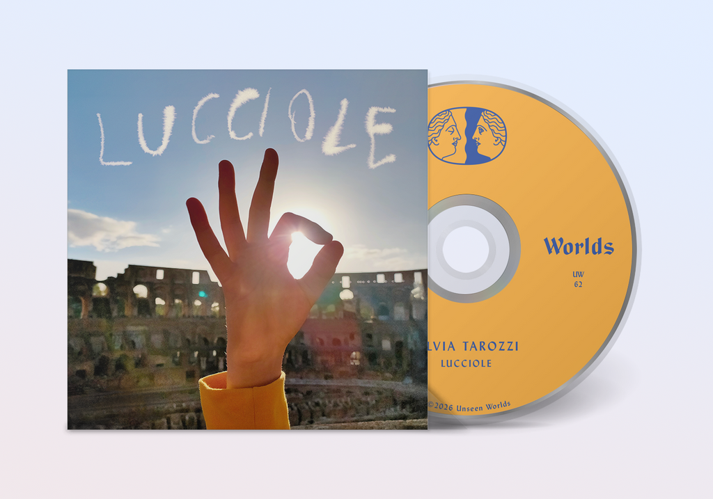 CD for Silvia Tarozzi - Lucciole, showing the yellow disc alongside the sunlit Colosseum photograph cover