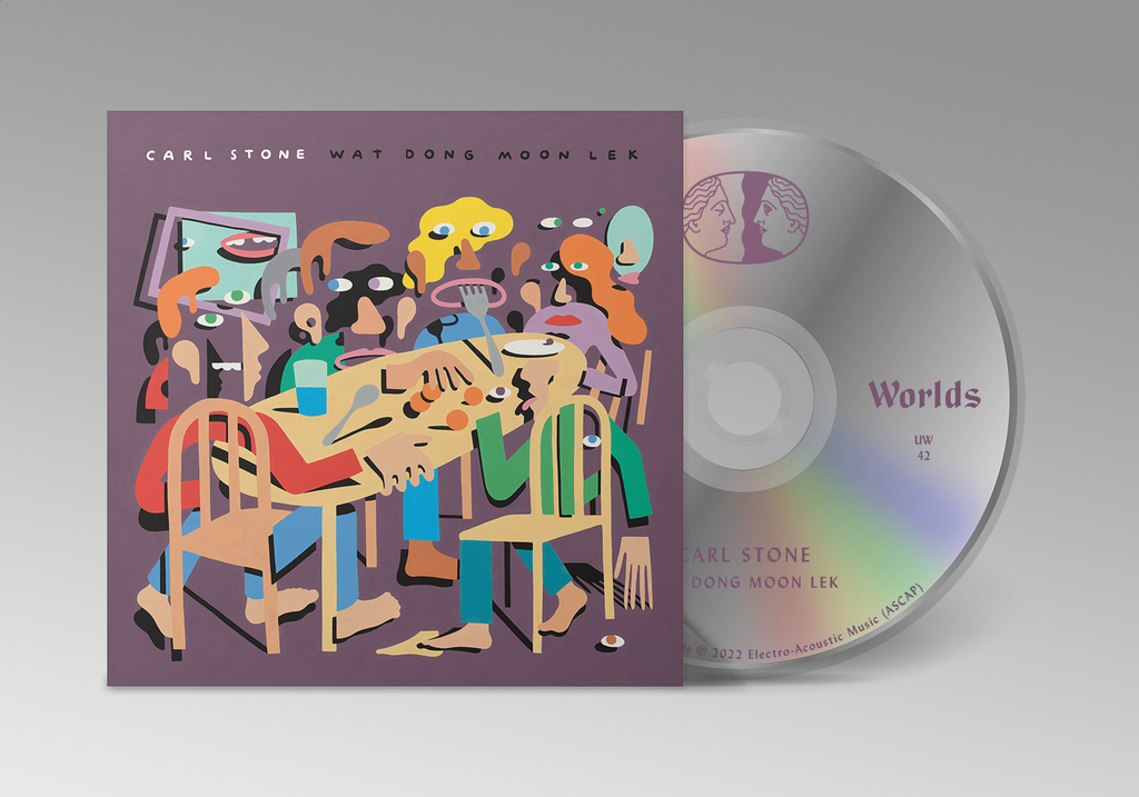 CD for Carl Stone - Wat Dong Moon Lek, showing the disc and cover sleeve with colorful illustration